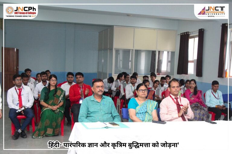 Enthusiastic program at Jai Narayan College of Pharmacy on the occasion of World Hindi Day